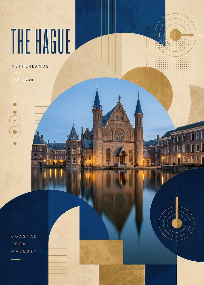 The Hague Netherlands Travel Poster