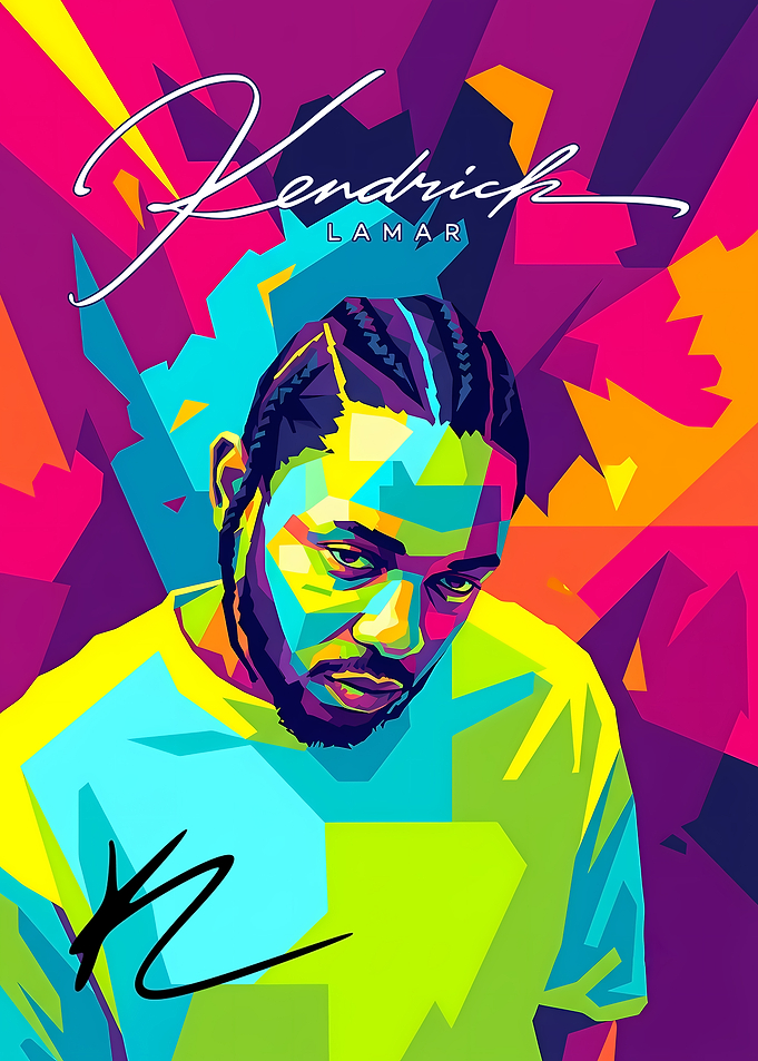 Kendrick Lamar Pop Art Portrait