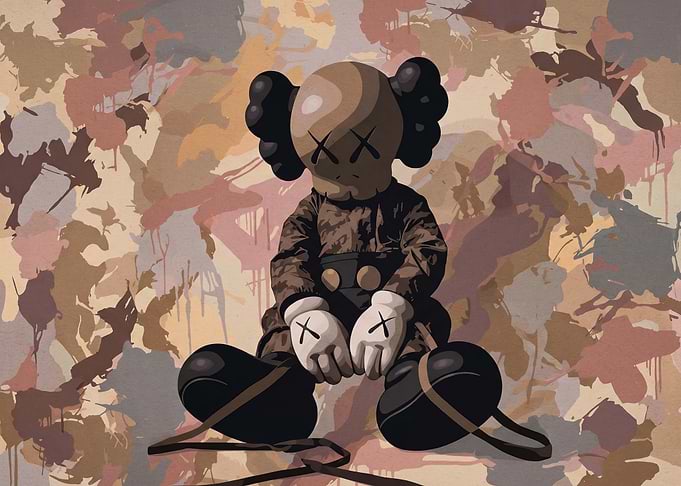 KAWS Companion Camo Figure Art