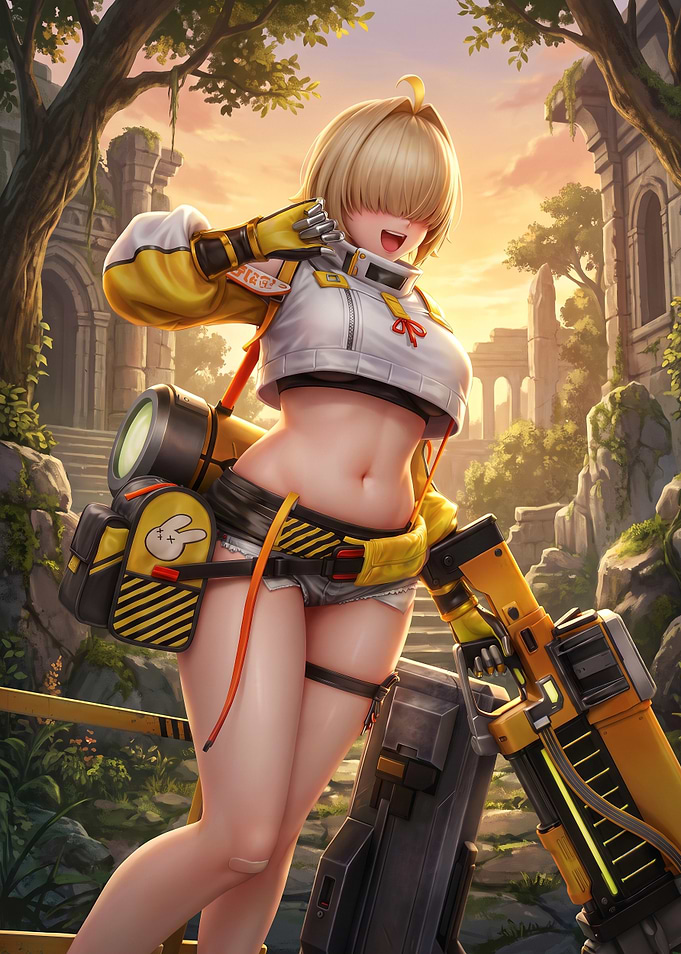 ZZZ Anime Girl with Futuristic Weapon