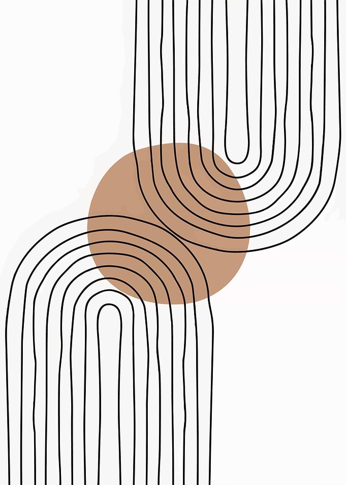Minimalist Abstract Line Art Arch