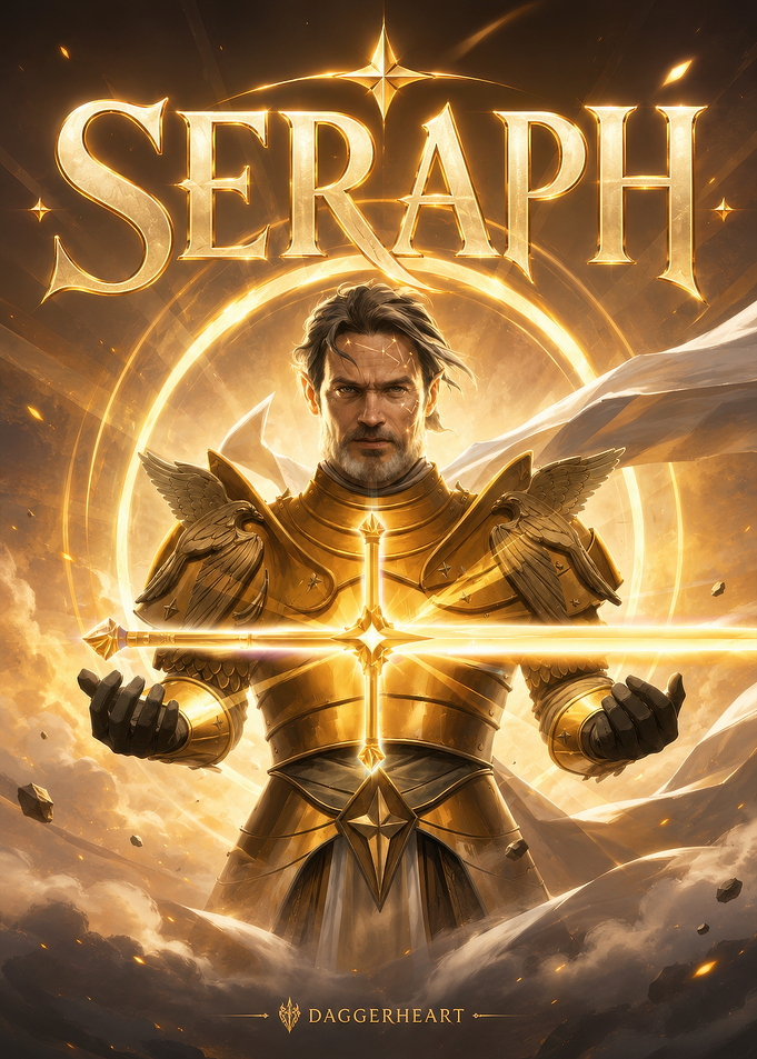 Seraph Daggerheart Fantasy Warrior Poster