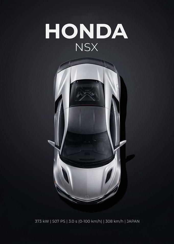 Minimalist Honda NSX Poster