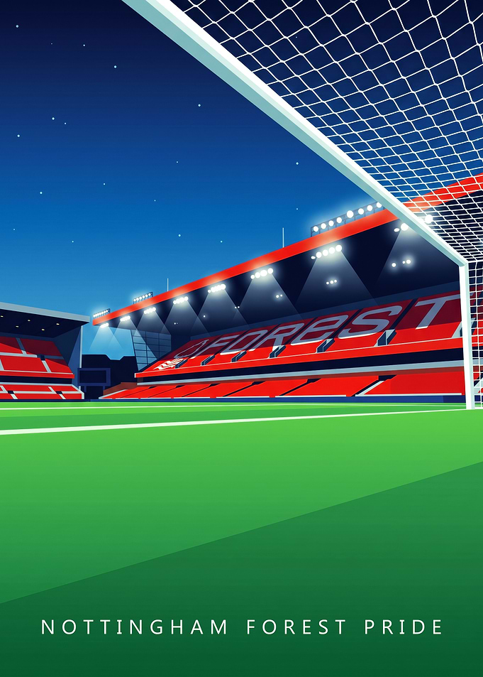 Nottingham Forest Football Stadium Poster