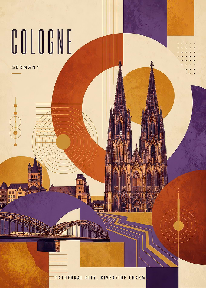 Cologne Germany Travel Poster