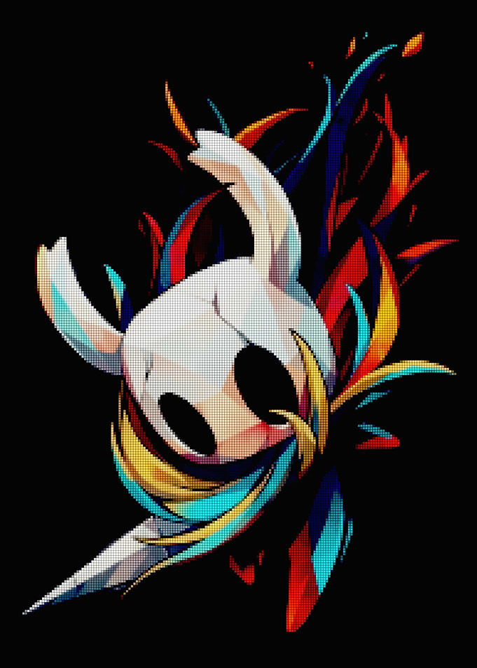 Hollow Knight Pixel Art Portrait