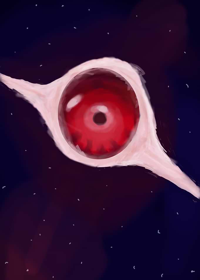Abstract Red Eye in Space