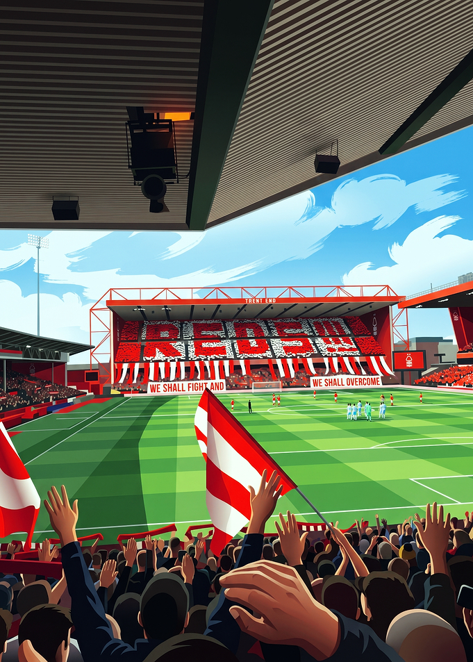 Nottingham Forest City Ground Stadium Illustration