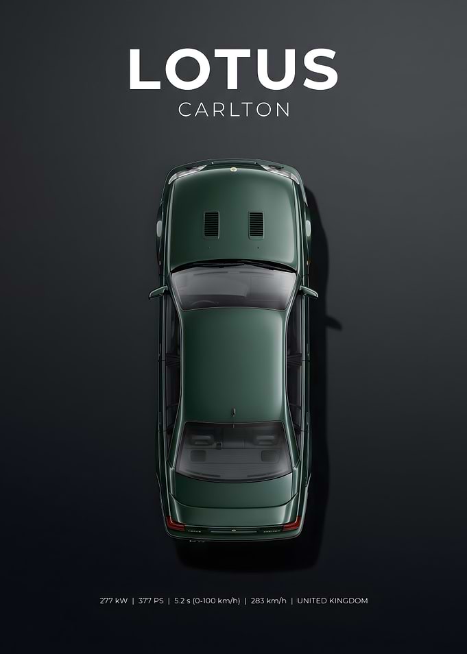 Lotus Carlton Top-Down Poster