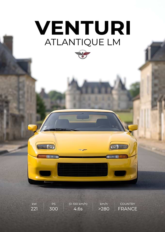 Venturi Atlantique LM Sports Car Poster