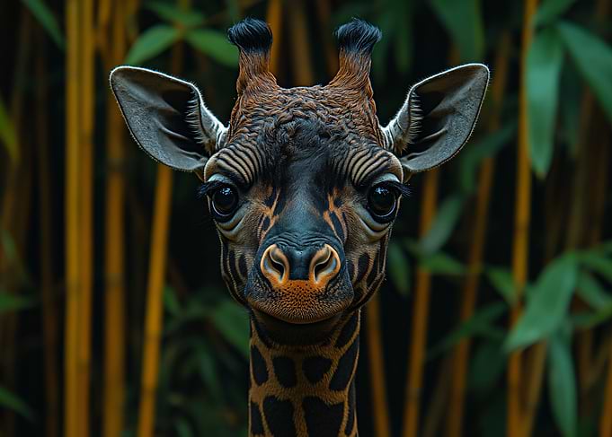 Close-up Portrait of a Giraffe