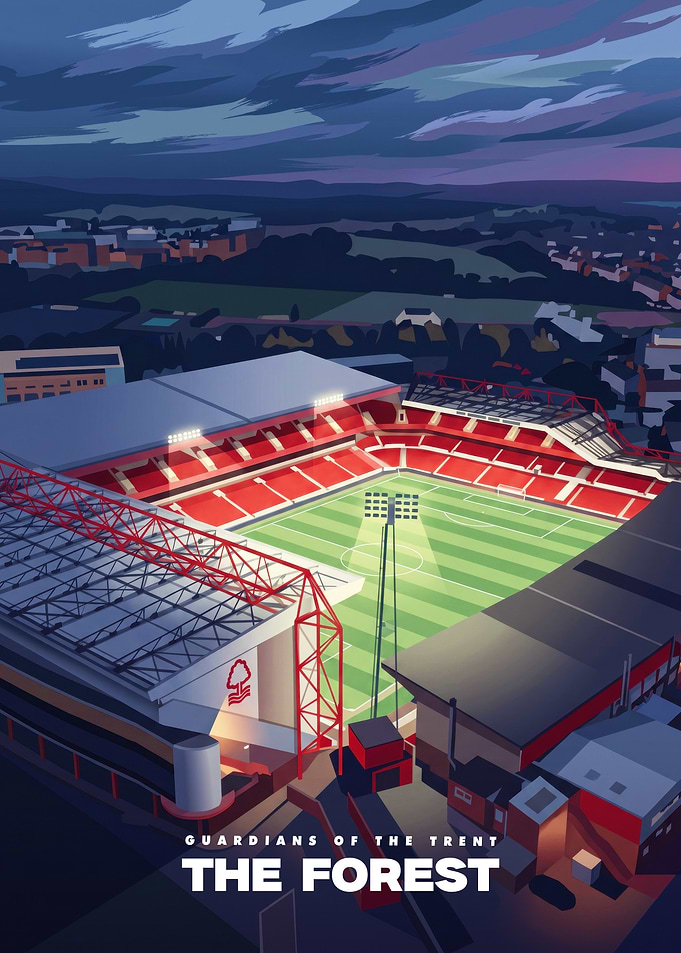 Nottingham Forest City Ground Stadium Poster