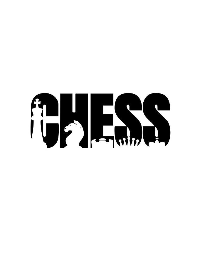 Chess Typography with Game Pieces