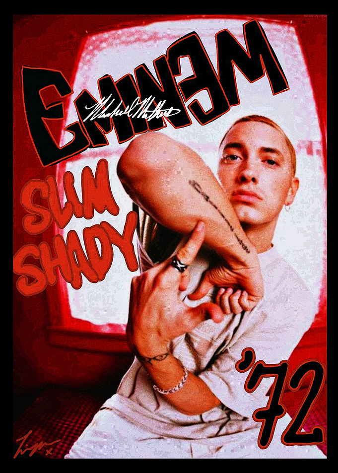 Eminem Slim Shady Vintage Poster