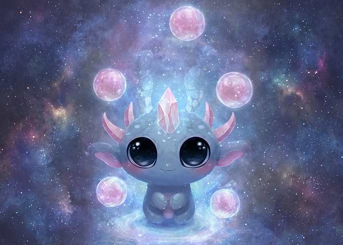Cute Cosmic Crystal Creature