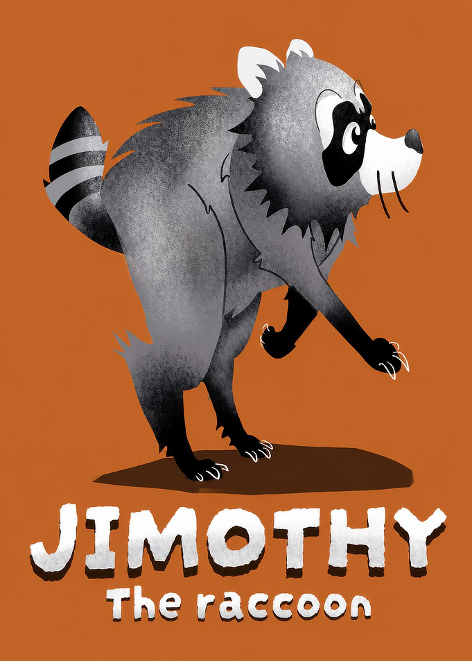 Jimothy the Raccoon Illustration
