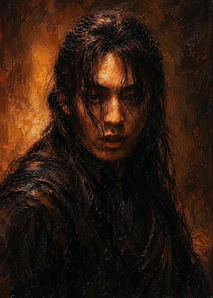 Oil Painting Portrait of Young Man