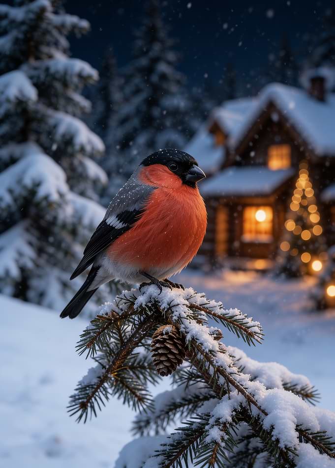 Winter Bullfinch
