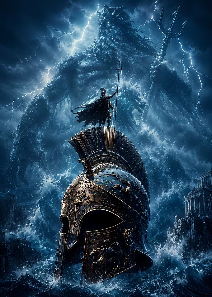Poseidon and Spartan Warrior Storm