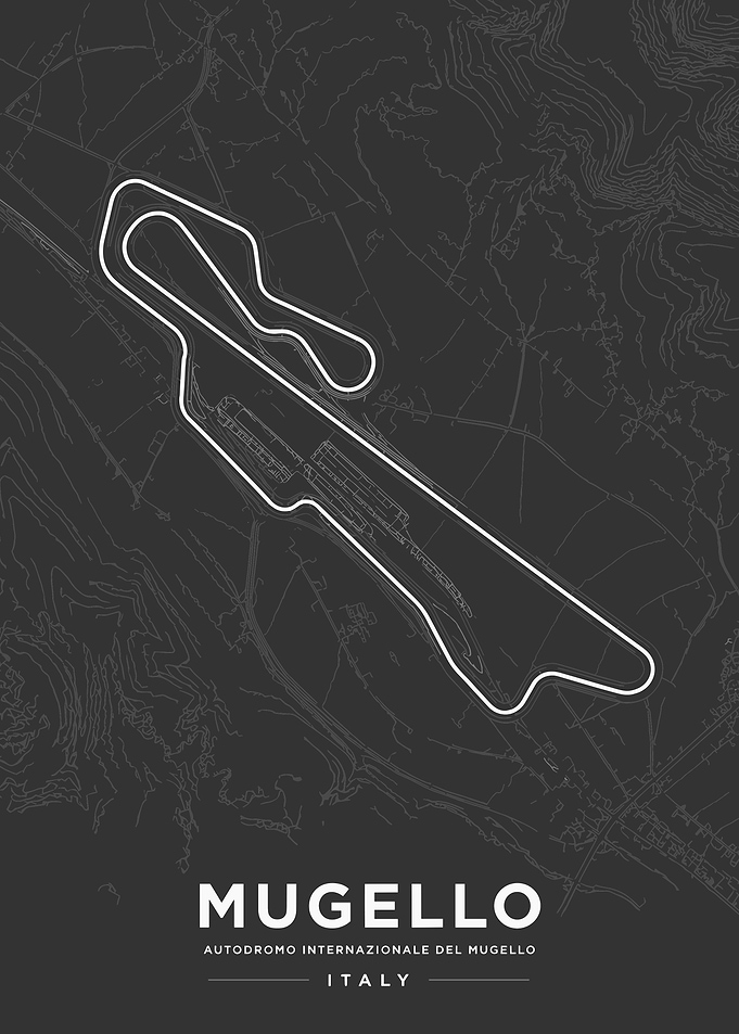 Mugello Circuit Minimalist Map Poster