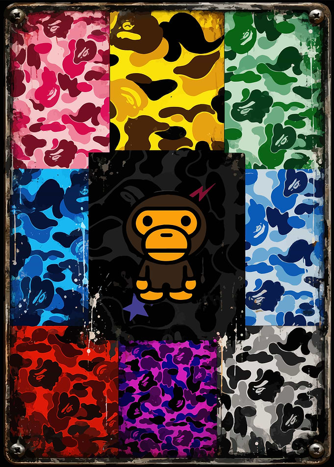BAPE Camo Patchwork Poster