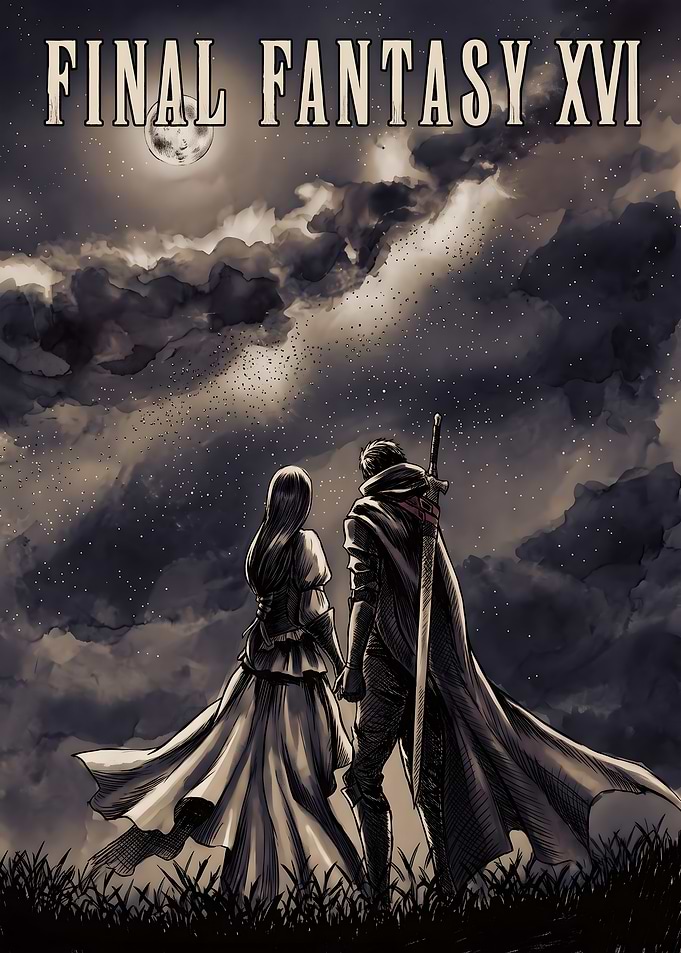 Final Fantasy XVI Couple Under Moonlight