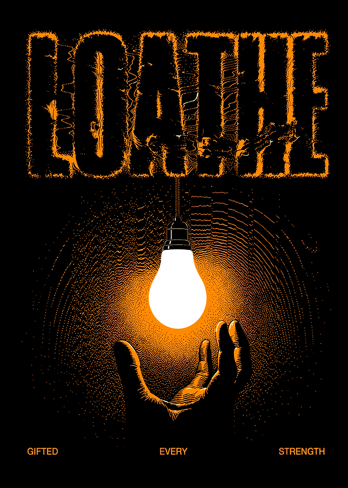 Loathe Lightbulb Graphic Poster