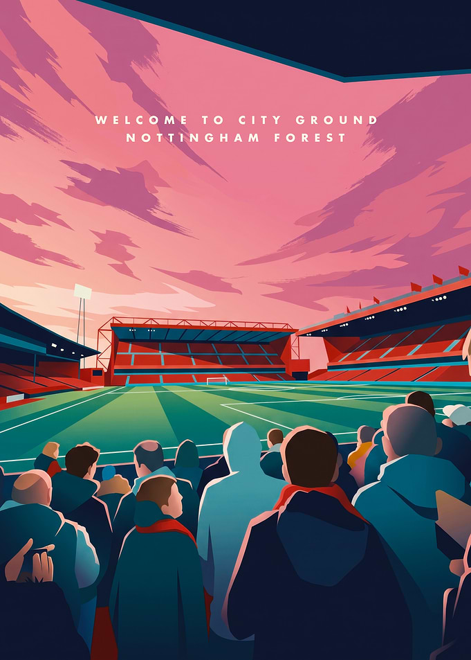 Nottingham Forest City Ground Stadium Poster