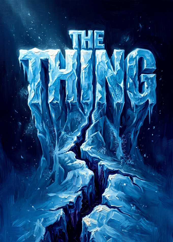 The Thing Ice Typography Poster