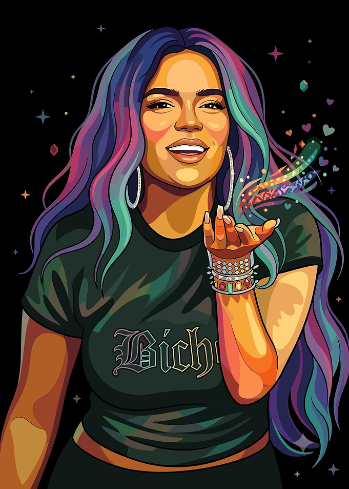 Karol G Bichota Pop Art Portrait