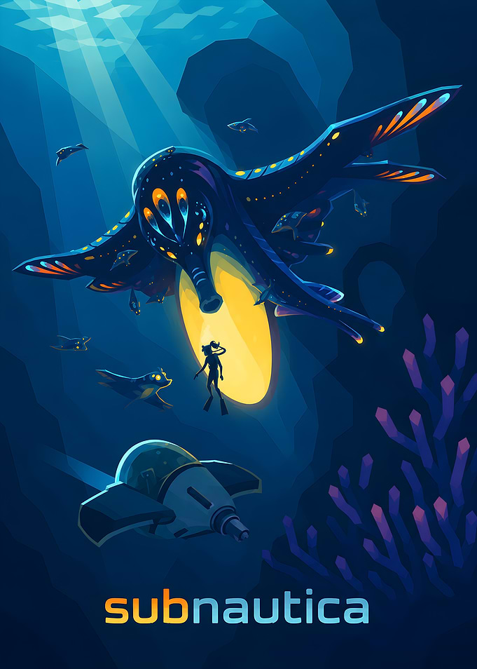 Subnautica Underwater Exploration Poster
