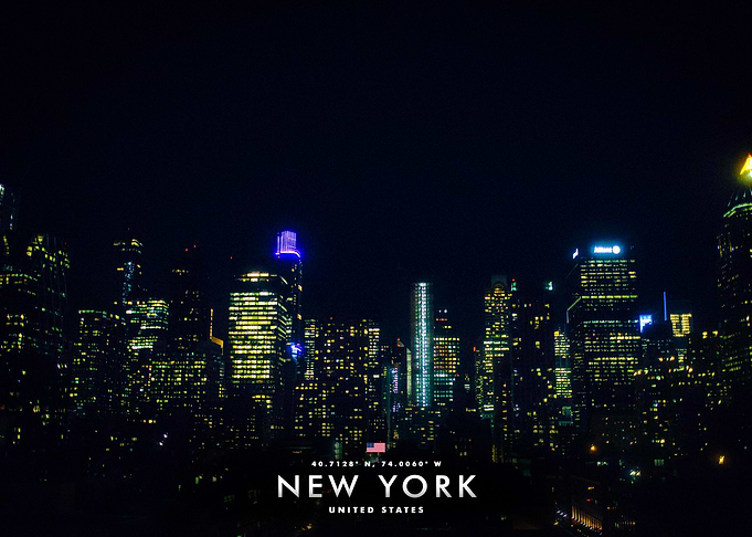 New York City Skyline at Night