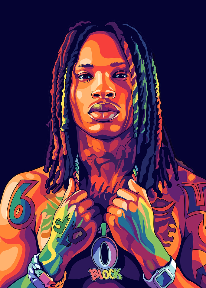 King Von Pop Art Portrait
