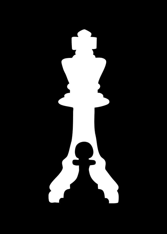Chess King and Pawn Optical Illusion