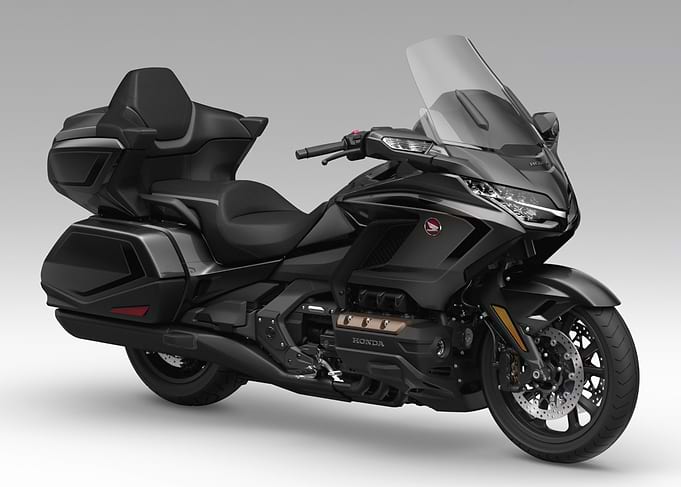 Black Honda Gold Wing Touring Motorcycle