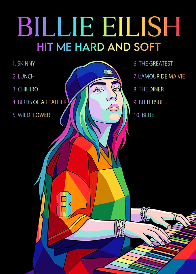 Billie Eilish Hit Me Hard and Soft Poster