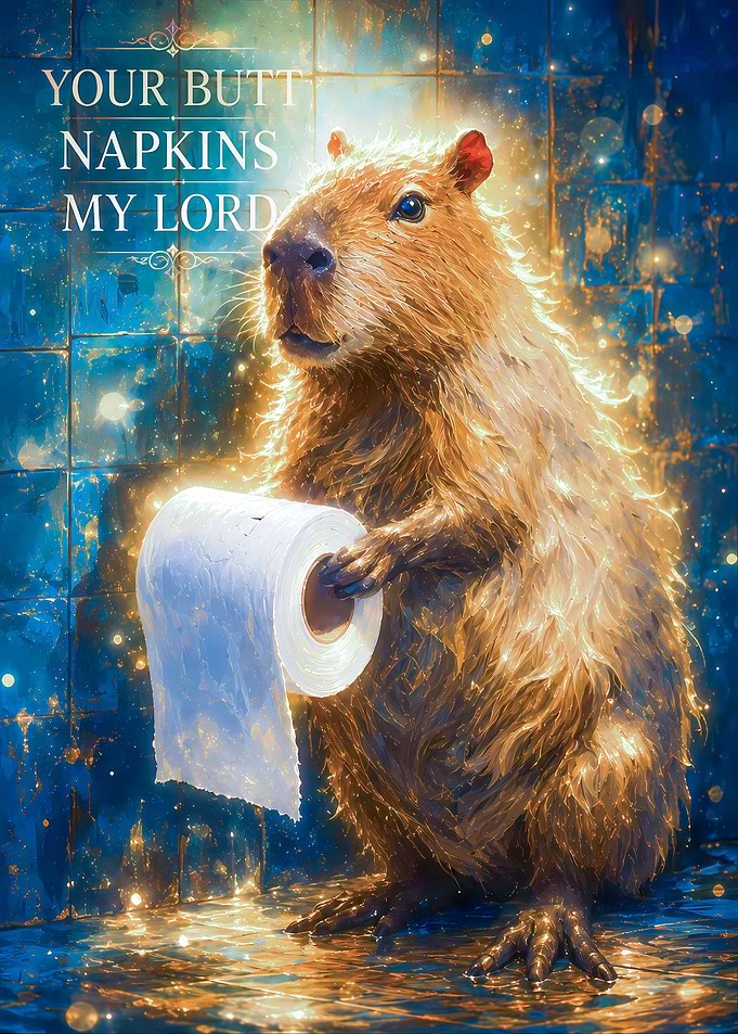 Capybara Offering Toilet Paper