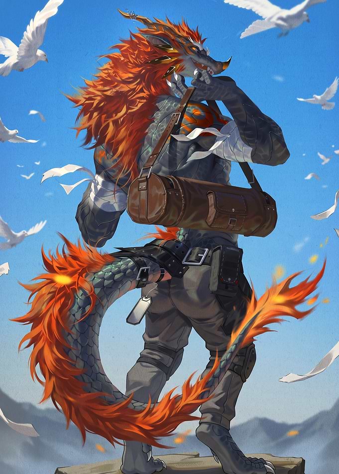 Dragon-like Anthropomorphic Traveler