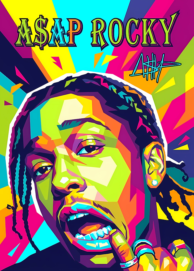 A$AP Rocky Pop Art Portrait