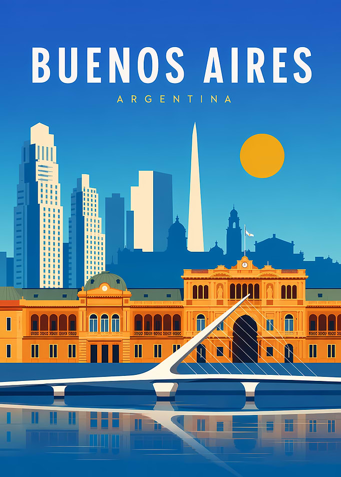 Buenos Aires Travel Poster