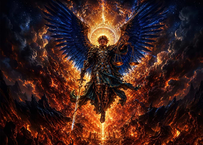 Archangel Michael with Sword and Scales