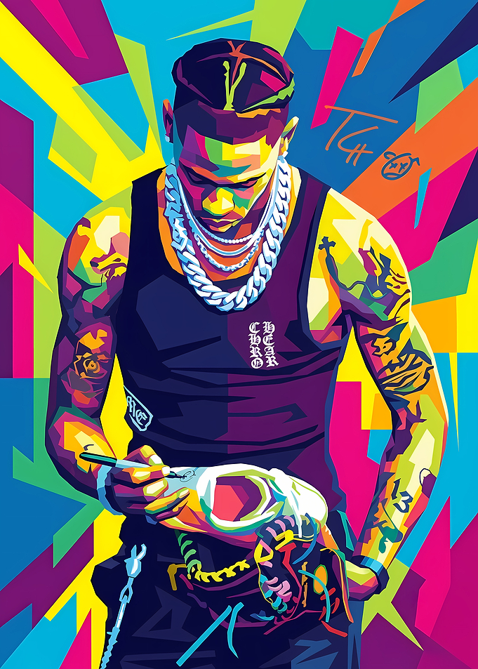 Travis Scott Pop Art Portrait