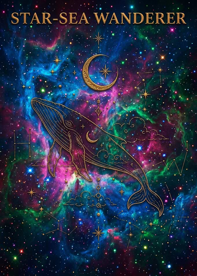 Star-Sea Wanderer Celestial Whale Art
