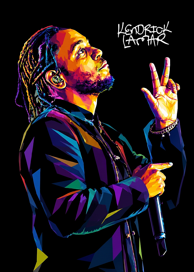 Kendrick Lamar Pop Art Portrait