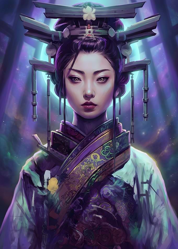 Ethereal Japanese Empress Portrait