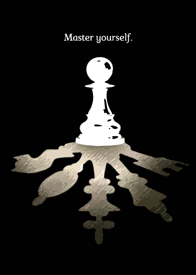 Master Yourself Chess Pawn Poster