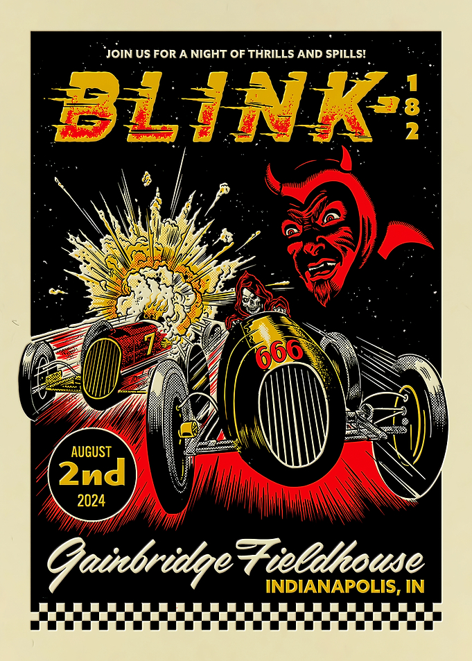 Blink-182 Indianapolis Concert Poster