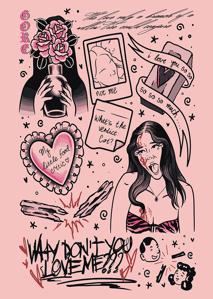 Eclectic Pink Aesthetic Collage Art