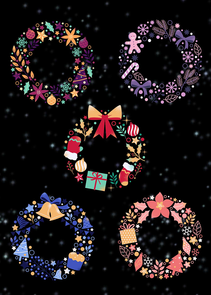 Festive Christmas Wreaths