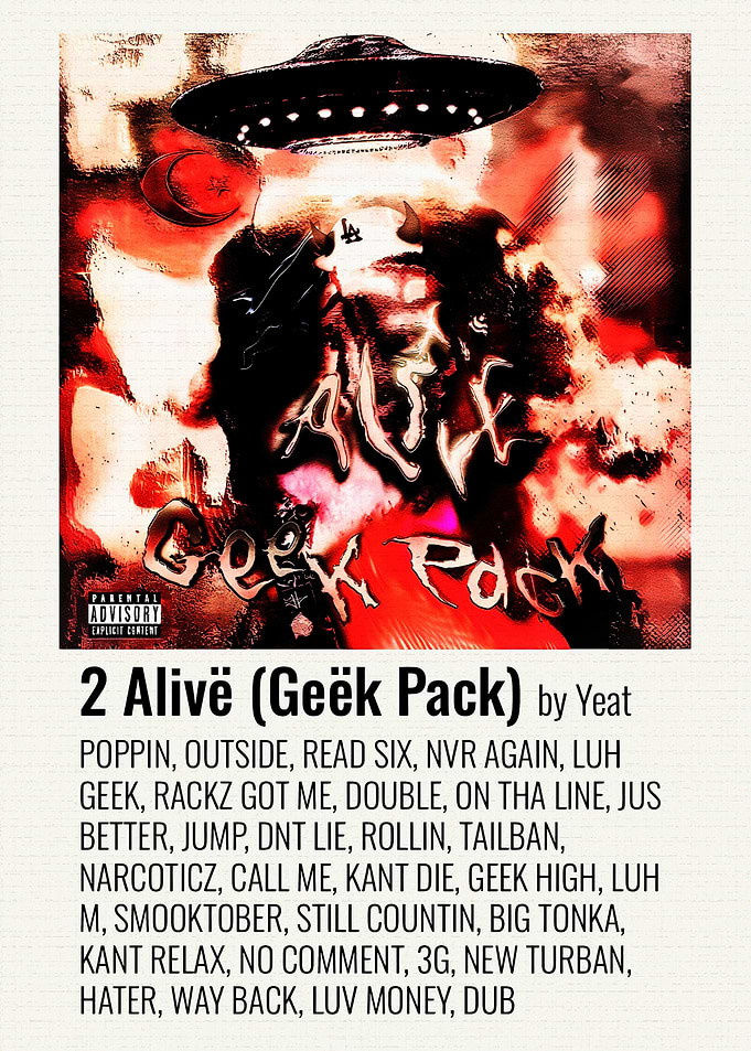 Yeat 2 Alivë Geëk Pack Poster